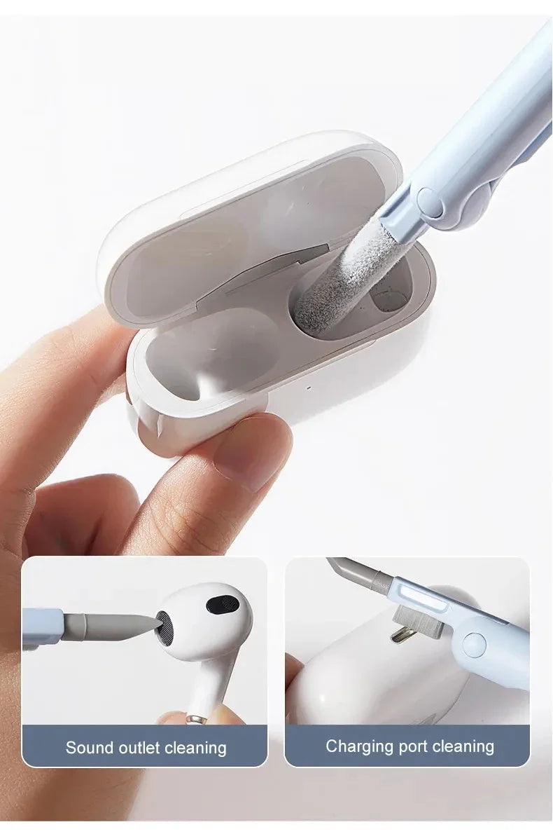 7 in 1 Computer Keyboard Cleaner Brush Kit Earphone Cleaning Pen For Headset Keyboard Cleaning Tools Cleaner Keycap Puller Kit