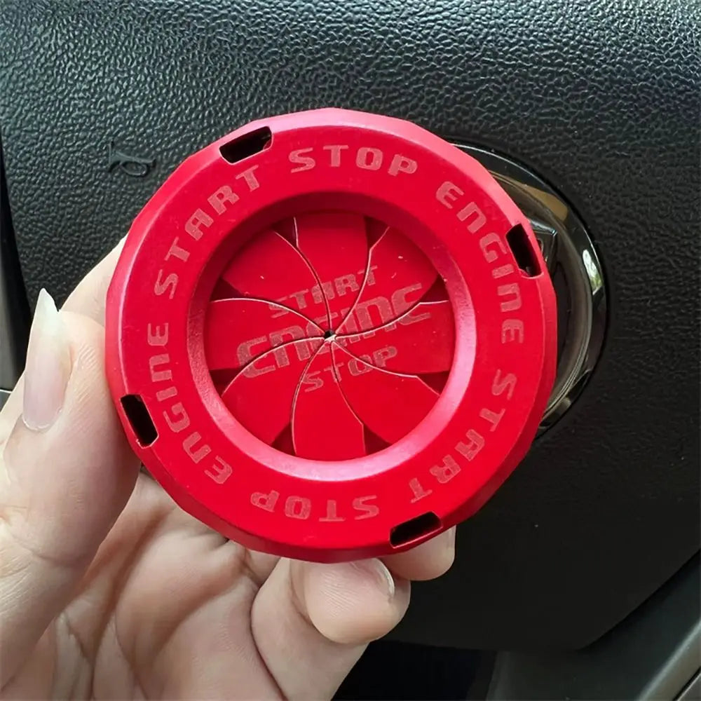 1-Key Start Button Decorative Cap Car Interior Sticker Ignition Device Decor Ring ABS Universal DIY Lock Motorcycle Key Cover