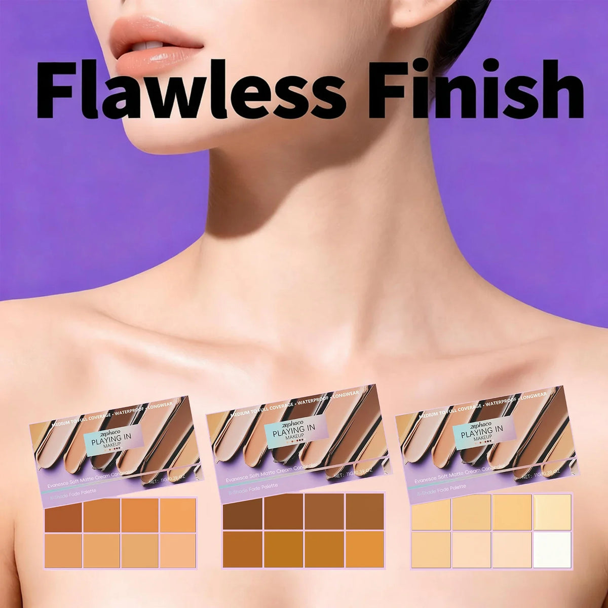 Soft Matte Cream Concealer High Coverage Cover Facial Spots, Acne Scars, Freckles and Tear Troughs Long Lasting Makeup Cosmetics