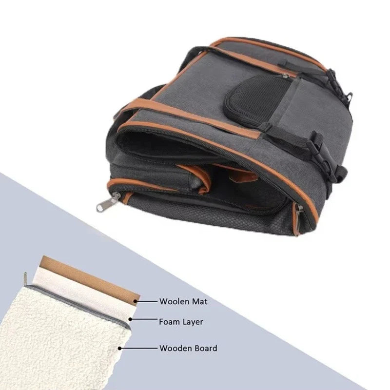 Dog Pet Carrier Bag Anti-Collapse Design Multiple Storage Pockets Cat Travel Handbag for Medium Cats, Puppy, Rabbits and Other S