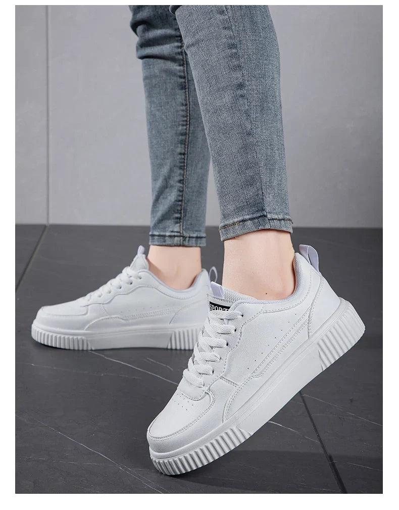 Fashion Women Casual Shoes Breathable Walking Flat Shoes Sneakers White Female Footwear Sports Running Outdoor Walking For Men