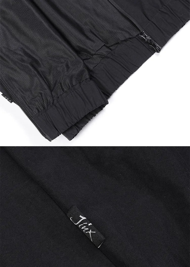 Jinx Team Black Jacket Unisex Windbreaker Sports Coat Men Women Loose Track Activewear Long Sleeve Top Embroidery Y2k Outerwears