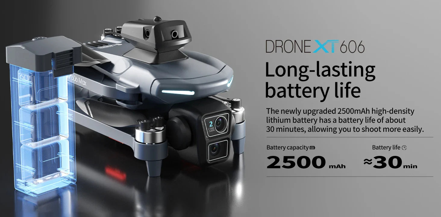 Lenovo XT606 GPS Drone 4K Professional  8K HD Dual Camera Gimbal  360°Obstacle Avoidance Brushless RC Quadcopter Dron toys