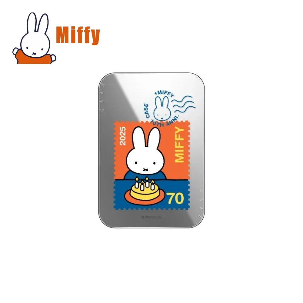 Kawaii Miffy Magnetic Phone Stand Cute Mirror Surface Foldable Portable Desk Holder Smartphone Viewing Streaming Girl Gift