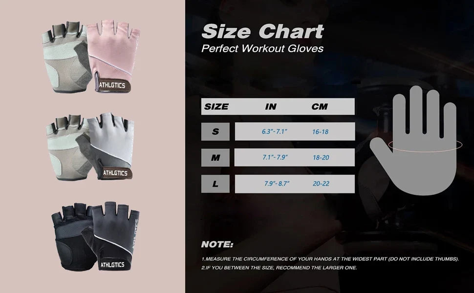 1Pair Breathable Cycling Gloves Workout Gym Gloves for Men Women Weight Lifting Fingerless Gloves Training Exercise Fitness