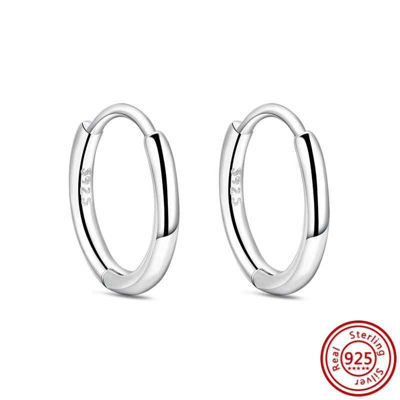 Hot Sale 925 Sterling Silver Heart Earrings Fit Original Charms Hoop Earrings For Women Girls Stud Earring Fine Jewelry Gifts
