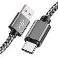 Nylon Data Cable Fast Charger USB A to Type C Charging Cable For Huawei Samsung   Android phone TypeC Charging Device 1M 2M 3M