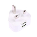 Latest 5V/2.1A Dual USB Port Fast Charger Universal UK Mains 3 Pin Plug Wall Charger Adapter USB Charging For Phone Tablet
