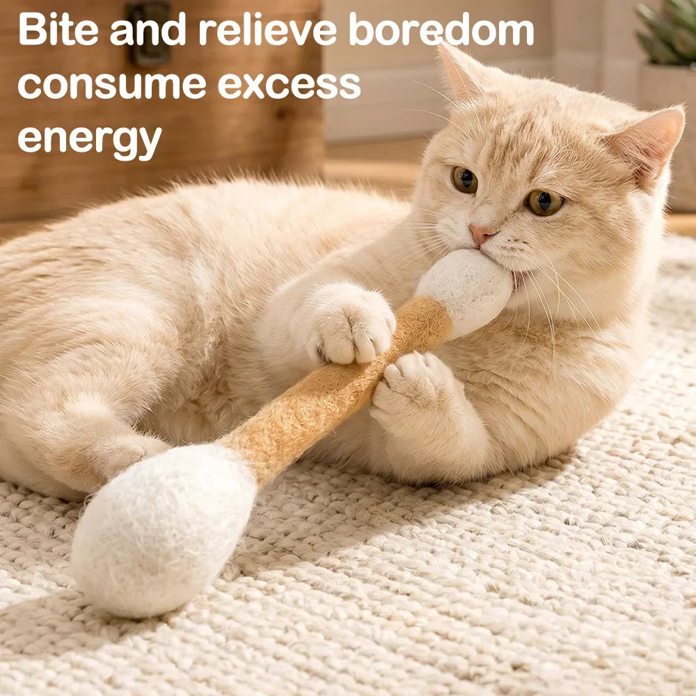 Creative Large Catnip Cotton Swab Rope Toys Kitten Chew Stick Teeth Cleaning Grinding Bite Durable Interactive Cat Toy