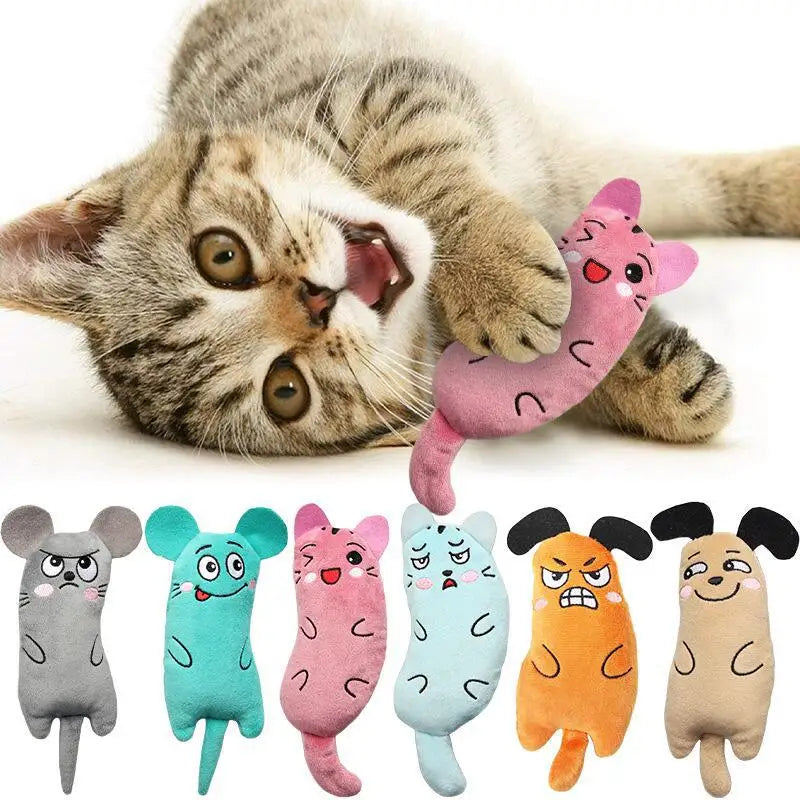 Funny Pet Plush Catnip Toy Cat Expressive Mouse Toys Interactive Cat Toy Kitten Bite Resistance Toy Pet Accessories