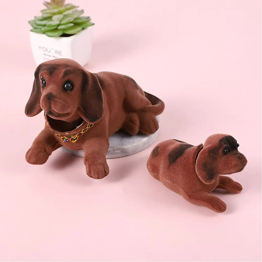 Car Dashboard Nodding Puppy Toys Cute Shaking Head Dog Doll Auto Decor Car Ornaments Kids Gift Auto Interior Accessories