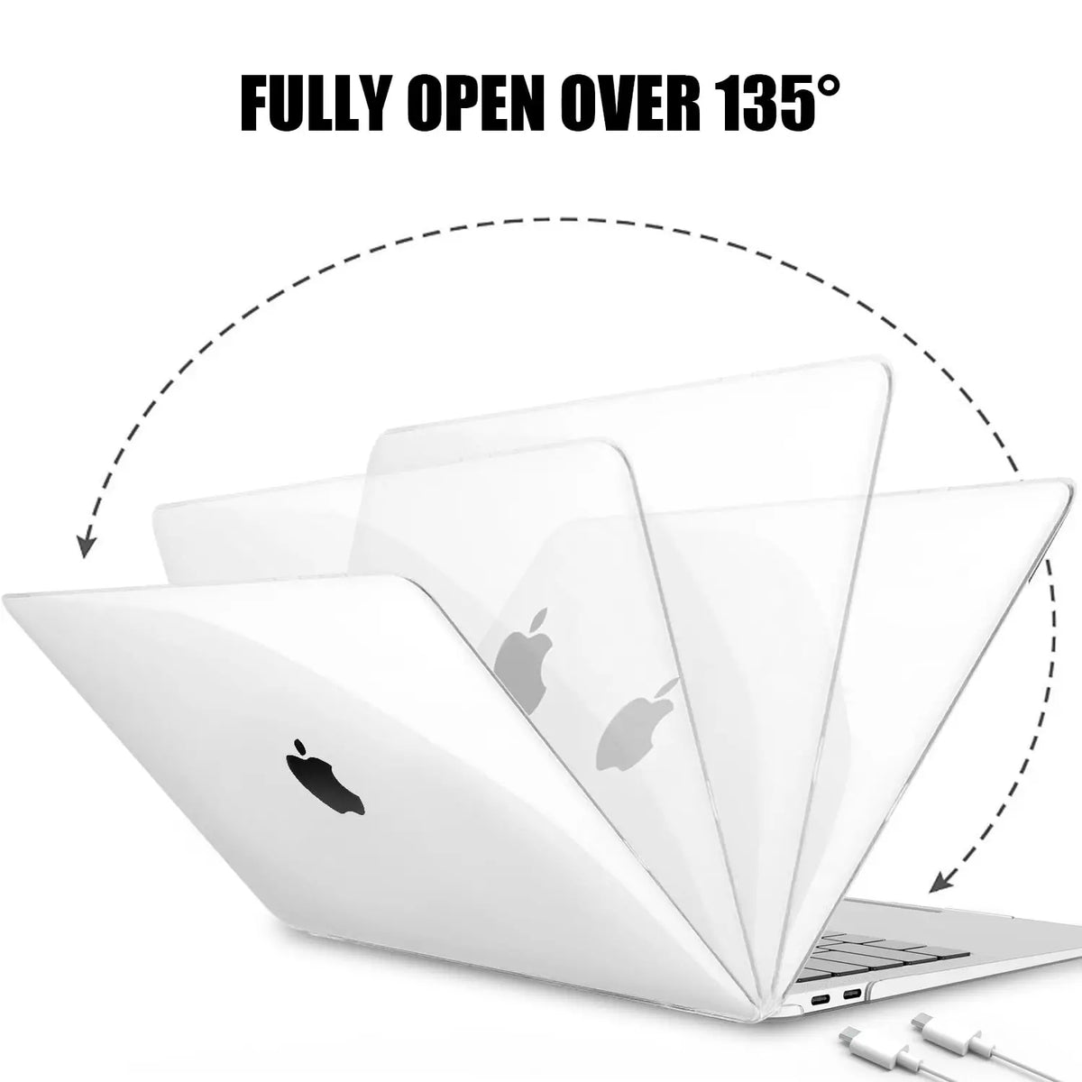 Laptop Case For Apple Macbook 13 13.6 Inch For M1 Chip Pro 13 A2338 Air 13 A2337 A2179 2022 M2 Air 13.6 Crystal Protective Cover