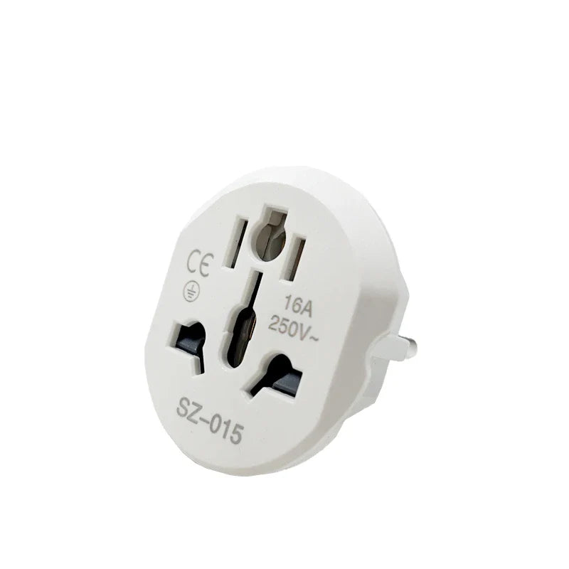 Universal Travel Adapter Converter 16A 250V Korea EU Plug 2 round Socket High Quality Wall Socket for AU US UK CN to EU KR