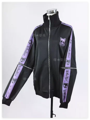 Japanese Style Halloween Gothic Clothes Anime Subculture Sweatshirt Coat Women Girls Punk College Style Black Hoodies Jacket