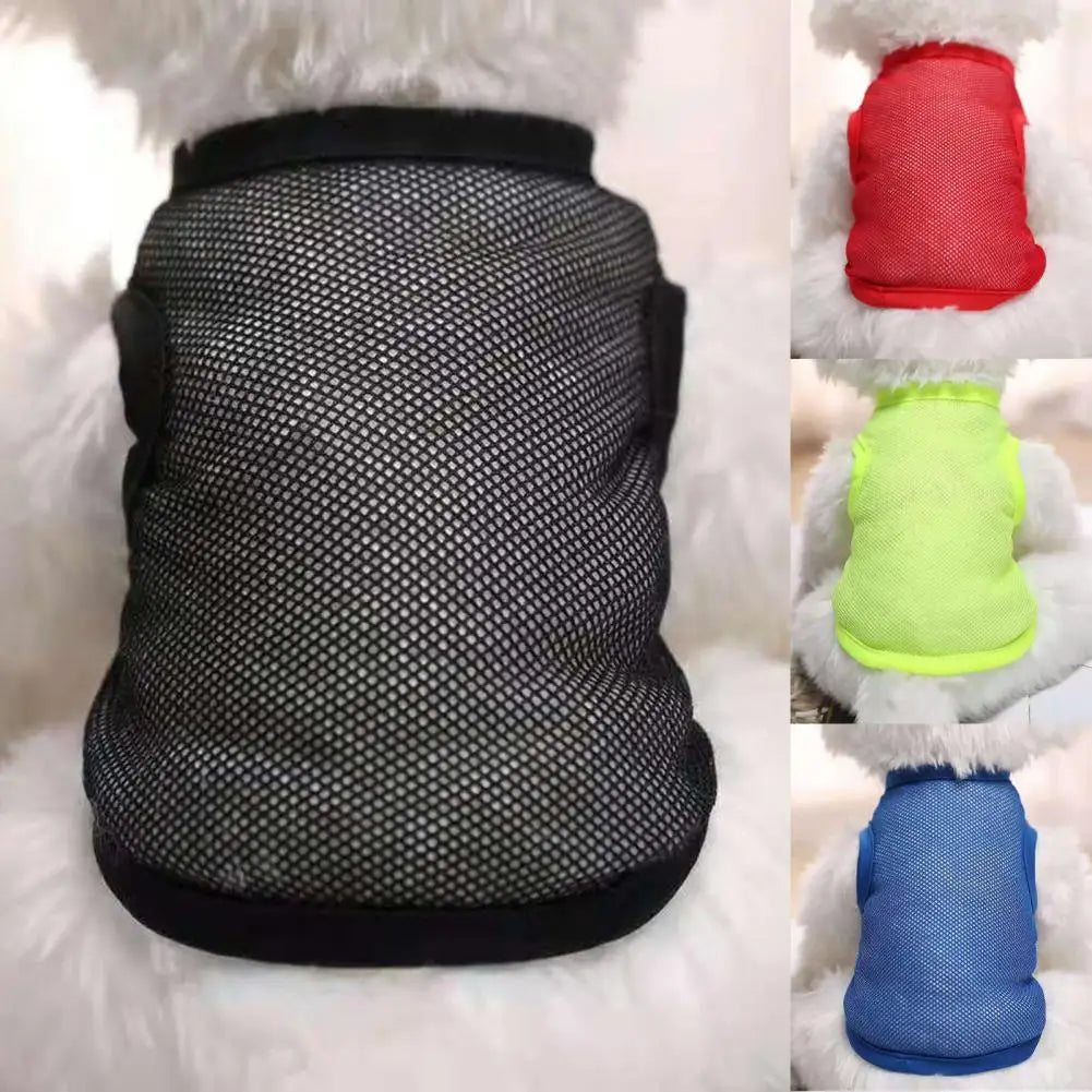 Attractive Puppy T-Shirt Solid Color Dog Shirt Shrink-resistant Stretchy Comfortable Touch Dog Apparel
