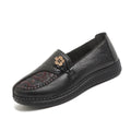 Comfortable Mom Shoes with Flower Ornament, Breathable Soft Sole Loafers, Casual Daily Shoes for Seniors