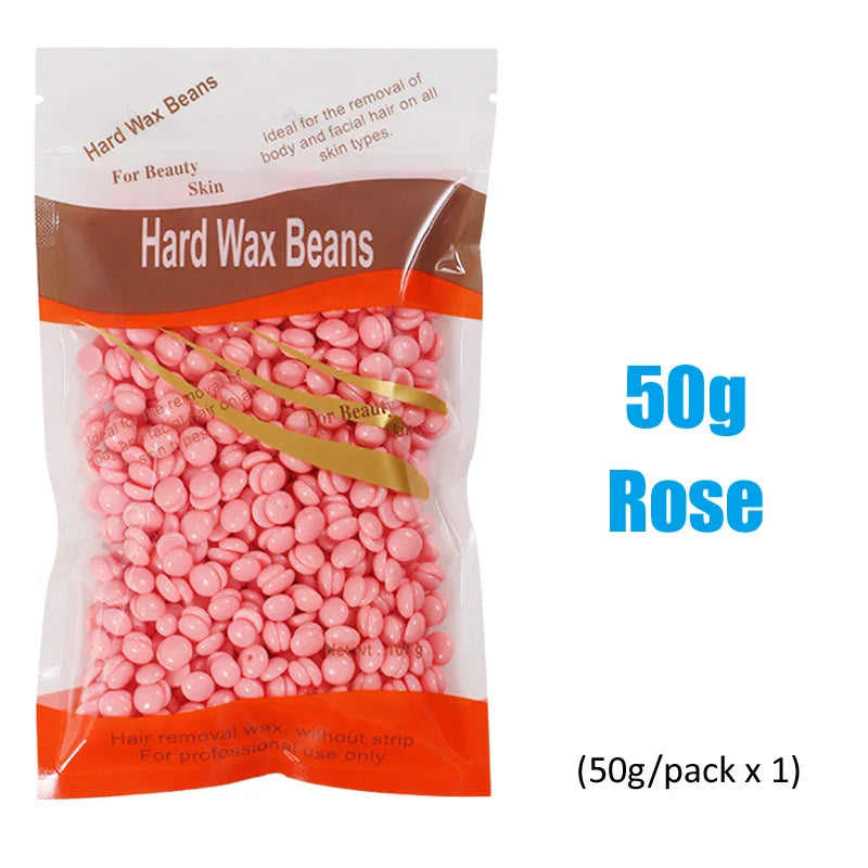 500g/200g/50g Hard Wax Beans for Hair Removal Body European Brazilian Pearl for Wax Warmer Waxing Beans for Wax Heater Machine