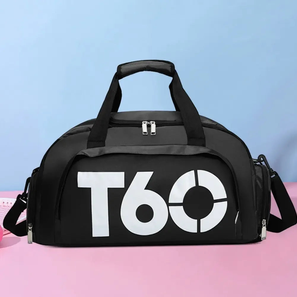 Large Capacity Gym Bag with Shoe Compartment and Wet Pocket