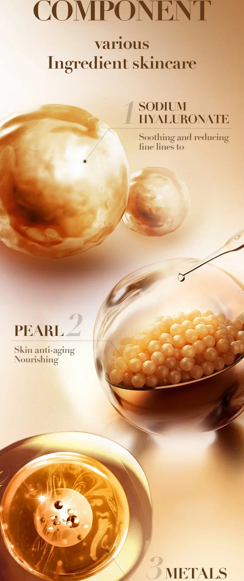 SADOER 24K Golden Pearl Collagen Face Cream Moisturizing Brightening Hydrating Firming Facial Cream Face Skin Care Products