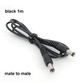 22awg 3A DC Male To male female Power supply Adapter white black cable Plug 5.5x2.1mm Connector wire 12V Extension Cords