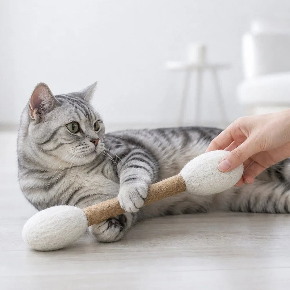 Creative Large Catnip Cotton Swab Rope Toys Kitten Chew Stick Teeth Cleaning Grinding Bite Durable Interactive Cat Toy