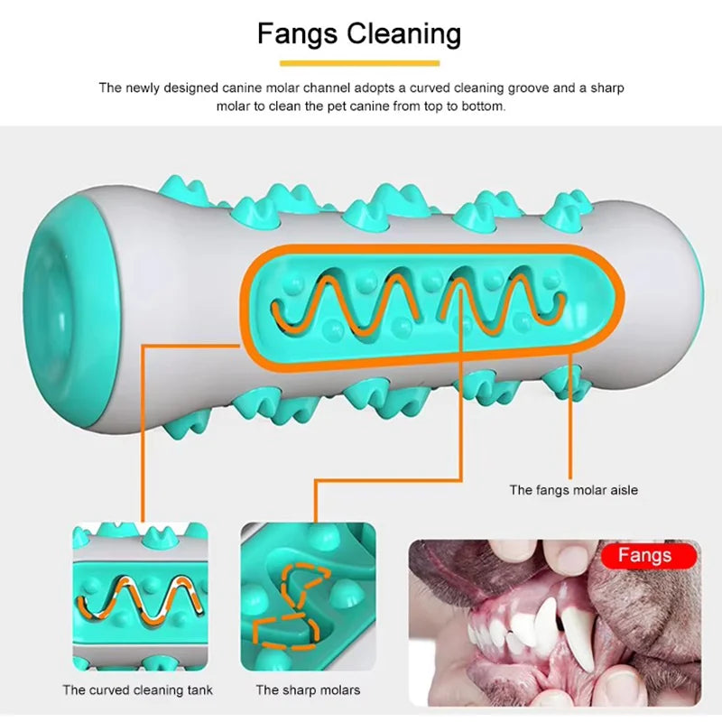 Dog Chew Bone Toy Molar Stick Teeth Cleaning Leak Food Design Self Play Interactive Pet Toy For All Breeds Dogs Relieve Boredom