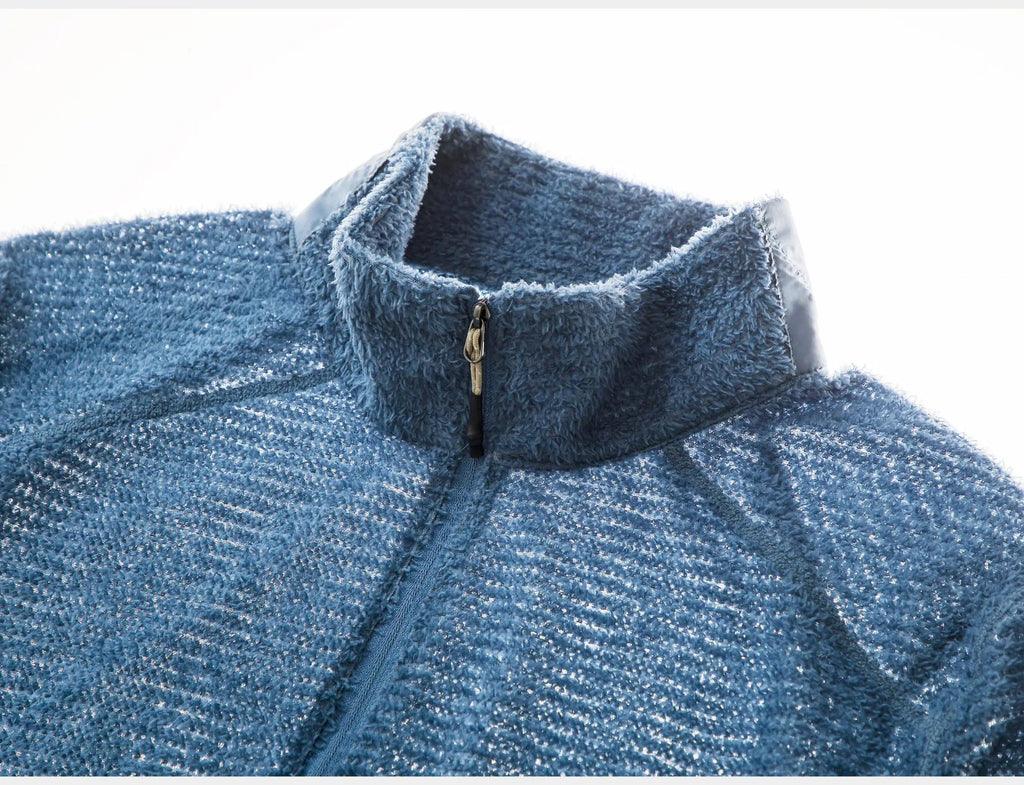 Women's Half-Zip Stand Collar Sweatshirt, Versatile Air Fleece Base Layer for Outdoor Camping, Hiking, Cycling