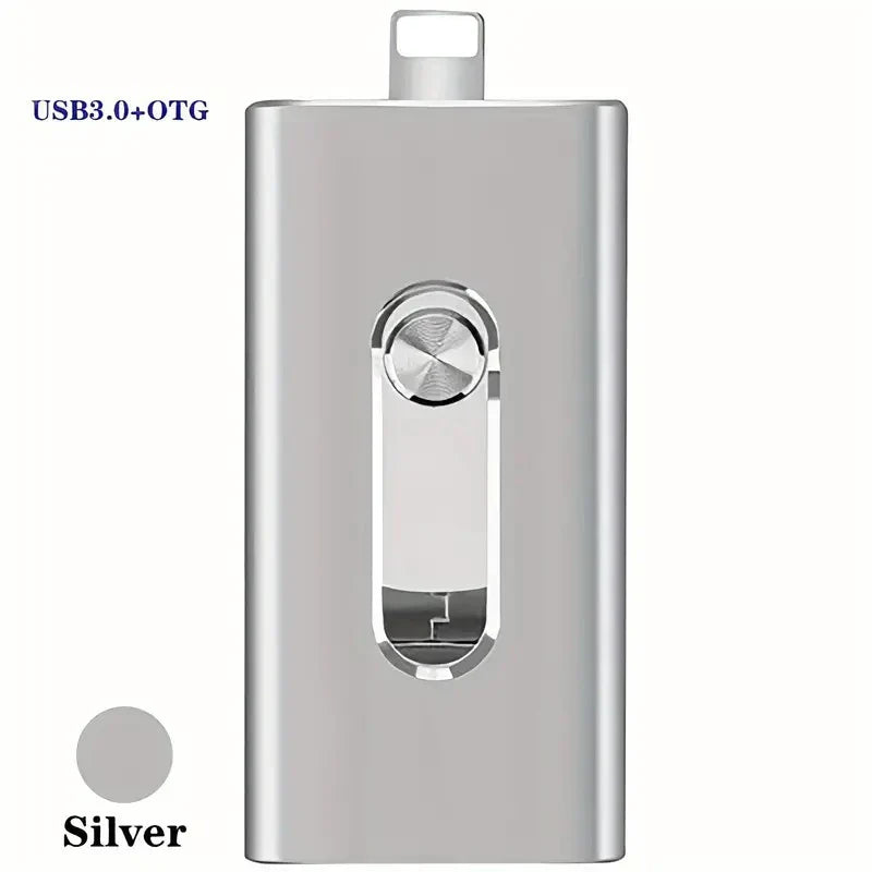 4-in-1 High-Speed USB 3.0 Flash Drive for iPhone & Type-C & Android & PC, Portable External Drive Photo Stick Memory Stick