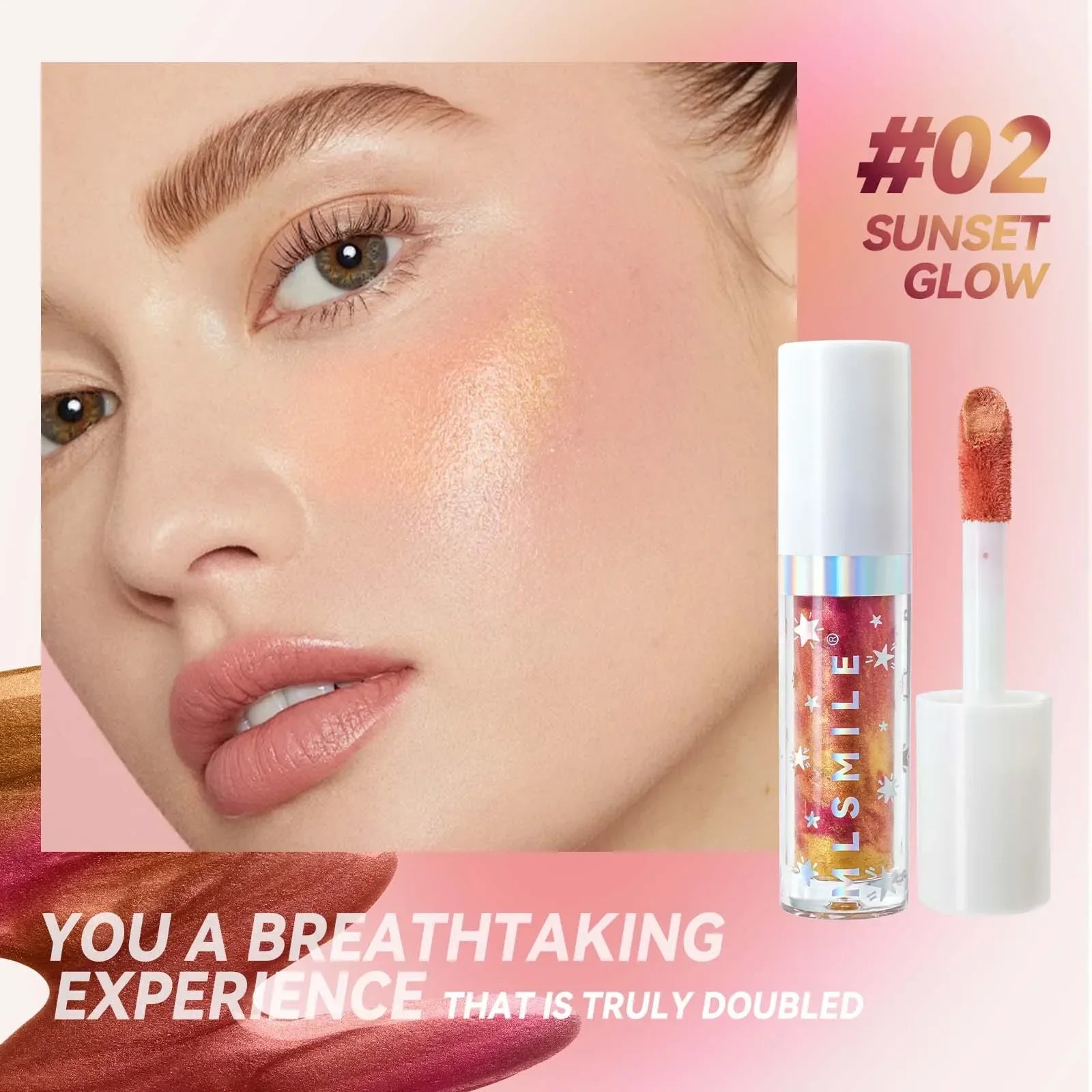 Shiny Diamond Highlighter Liquid Blush Brightening Pigmentation Facial Rouge Makeup 6 Shades Contouring Cheek Cosmetics
