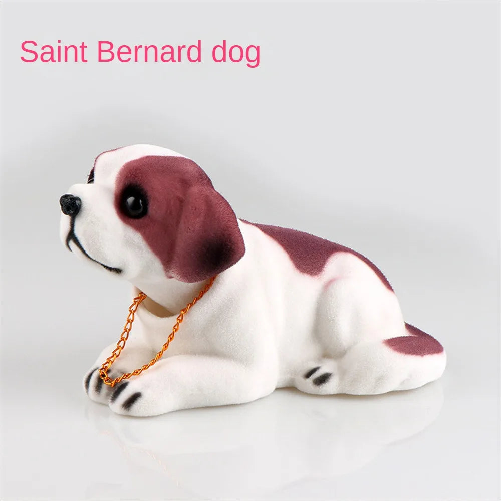Car Ornament Shaking Dog Nodding Puppy Doll Cute Auto Dashboard Interior Decoration Shakes Head Bobblehead Dog Home Furnishings