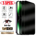 1-5PCS Anti-Spy Glass for iPhone 15 14 13 12 11 Pro Max Mini X XS XR 7 8 Plus Privacy Screen Protector For iPhone 17 16 17Air