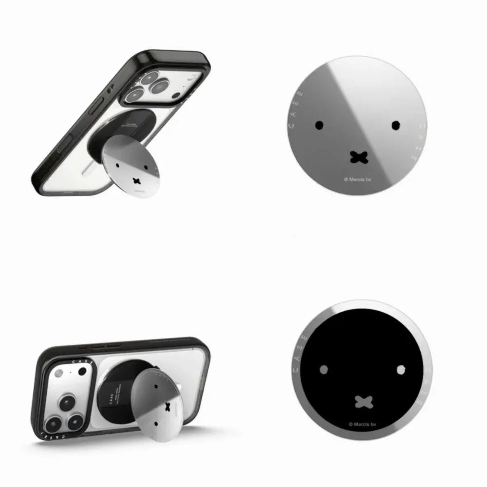 Kawaii Miffy Magnetic Phone Stand Cute Mirror Surface Foldable Portable Desk Holder Smartphone Viewing Streaming Girl Gift