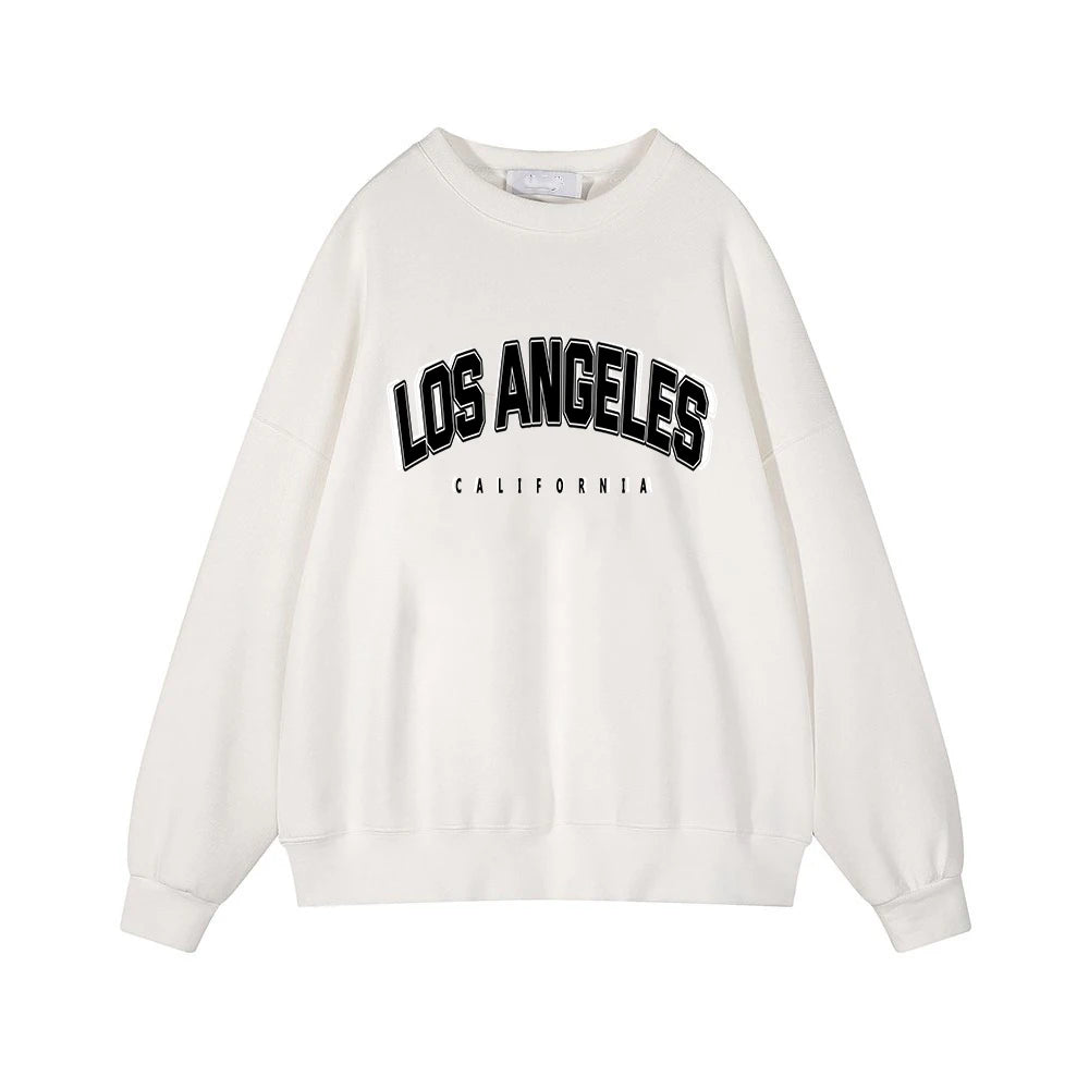 Hirsionsan Letter Print Women Sweatshirt 35% Cotton Soft Basic Loose Female Pullovers Korean Hoodies 2023 AutumnNew Y2k Fleece