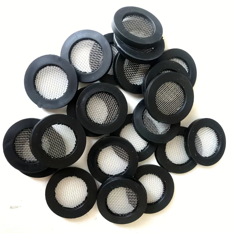 20pcs Mesh Faucet Filter Pad - Easy to Install, Suitable for Standard 1/2 Inch Shower Hose and Nozzle with Durable Rubber Seal