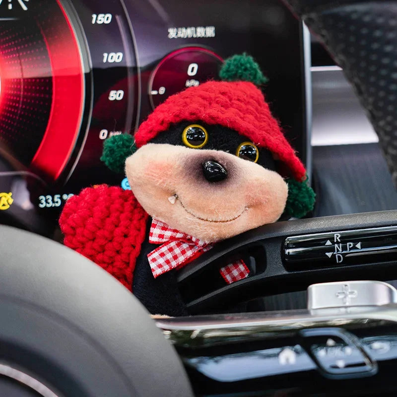 New Car Decor Kawaii Bee Dog Doll Cars Central Control Screen Display Ornaments Screen Decoration Car Interior DecorAccessories
