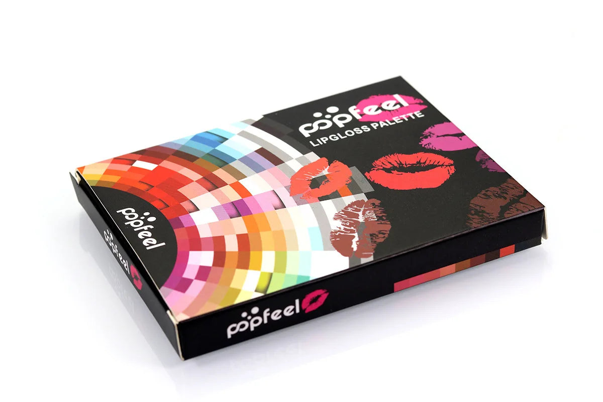 POPFEEL15 Colors Lipstick Palette Set Long Lasting Lip Gloss Korean Cosmetics Women Lip Tint Cheap and Small Beauty Lip Stain