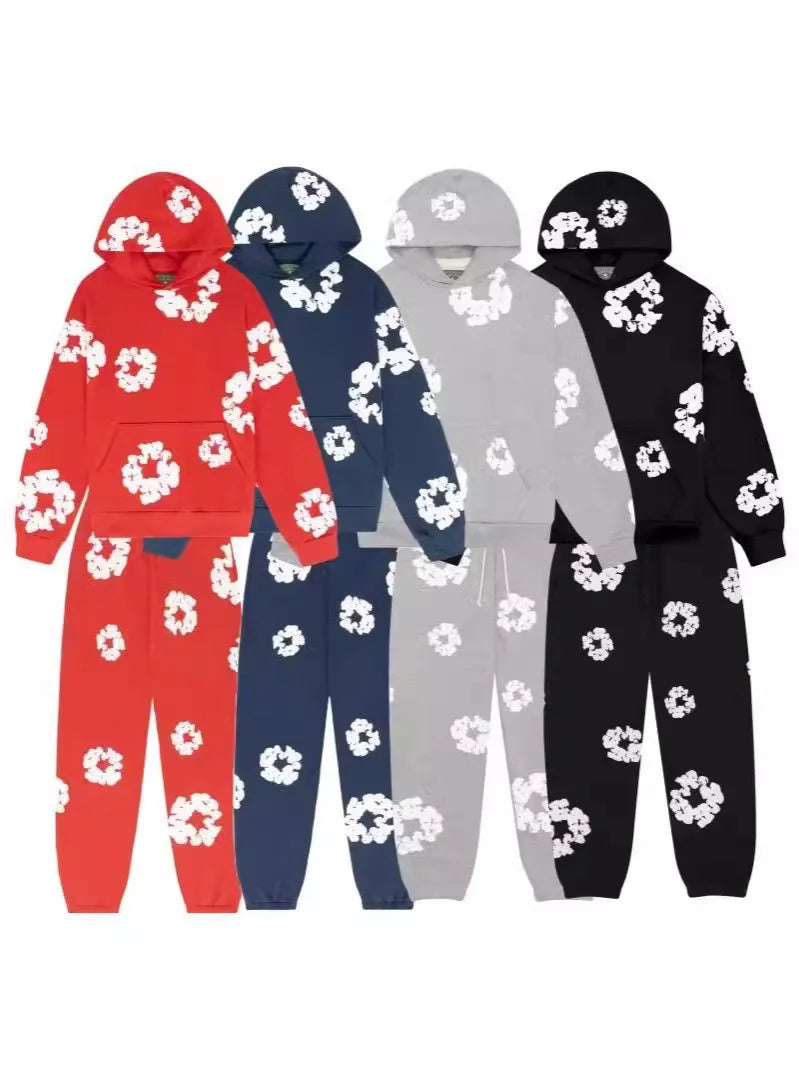 DENIM TEARS Foam Cotton Printed Hoodie