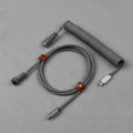 LANO USB-C to Type-C Coiled Cable Gamer Keyboard Custom Coil Type USB C Cable With Detachable Pilot Connector
