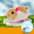 Transparent Cat Chasing Ball Built-in Plush Animal Plastic Interactive Cat Toy Realistic Rabbit Hamster Chasing Ball