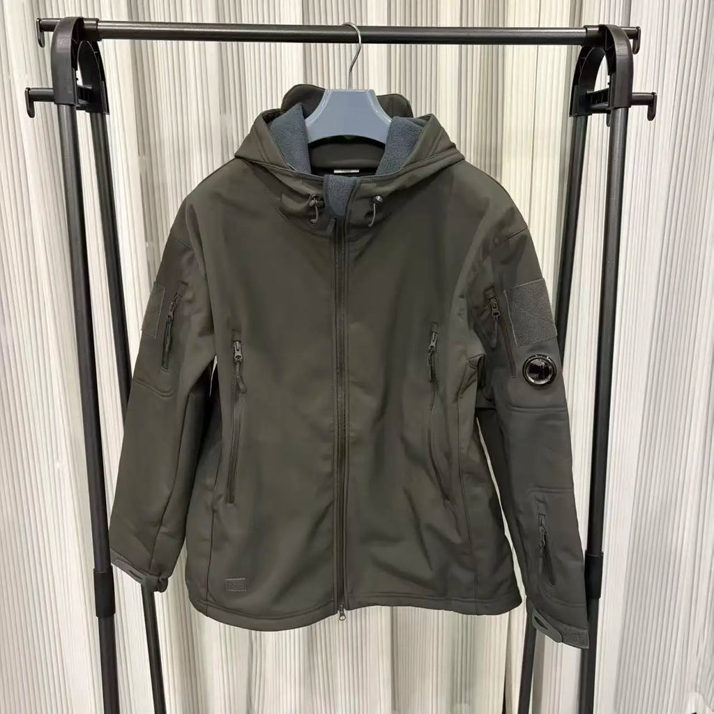 Men's Stormtrooper Jacket Windproof, Warm, Waterproof, Velvet Hooded Jacket Cycling Jacket Mountaineering Jacket Winter Jacket