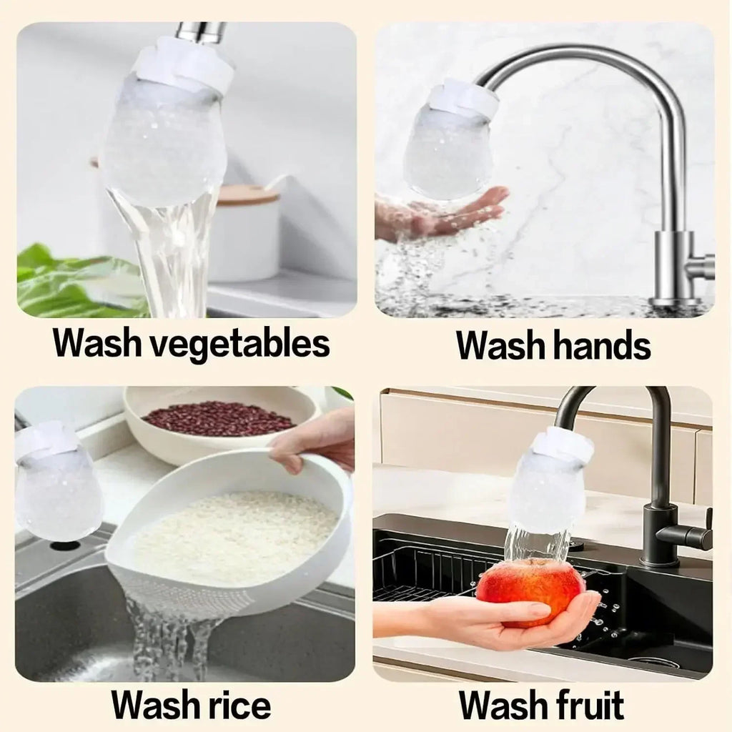 300/30PCS Faucet Filter Cotton Tap Water Filter Bag Faucet Anti Splash Tap Purifier Bag Kitchen Thickened Washable Sediment Bag