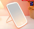 LED Makeup Mirror Touch Screen 3 Light Portable Standing Folding Vanity Mirroir with 5x Magnifying Compect Cosmetics LED Mirror