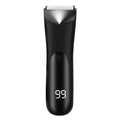 Electric Groin Body Hair Trimmer for Men Ceramic Blade Head Pubic Hair Ball Shaver Travel LED Display Body Chest Hair Razor
