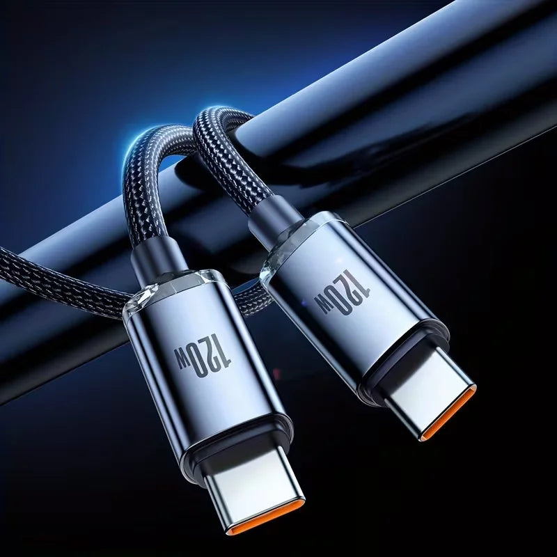 120W Fast Charge Cable PD Quick Charging High Quality USB C TO USB Type C Cable For iPhone Xiaomi 17 Plus Pro Max Samsung S24