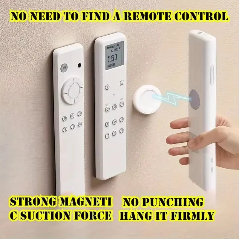3/6pcs No Drill Magnetic Remote Holder - Wall Mount for TV/AC/DVD Remotes, White Space-Saving Design