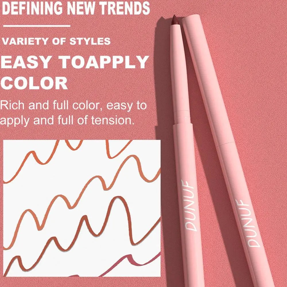 6Pcs Velvet Matte Lip Liner Pencil Set High Pigment Smooth Silky Texture Easy to Color & Define Lip Contours Daily Lip Makeup