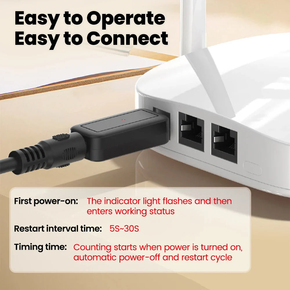 DC WiFi Auto Reboot Router Router 24H Automatic Power Off Reset Tool 5.5x2.1mm Restart Control Line 5V-24V