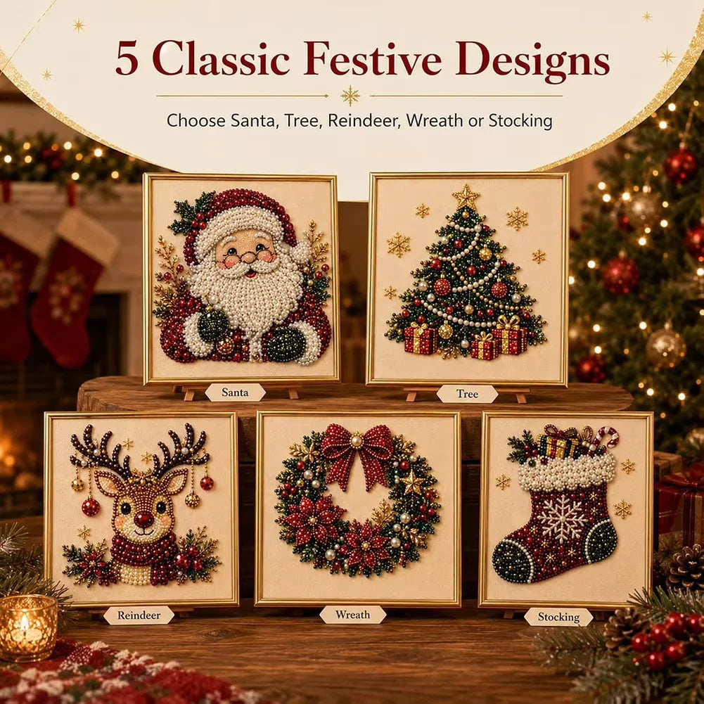 Originality Diamond-Painting Kit Holiday Pearl Diamond-Painting Art DIY Assembly Craft Activity Home Decor Christmas Gifts