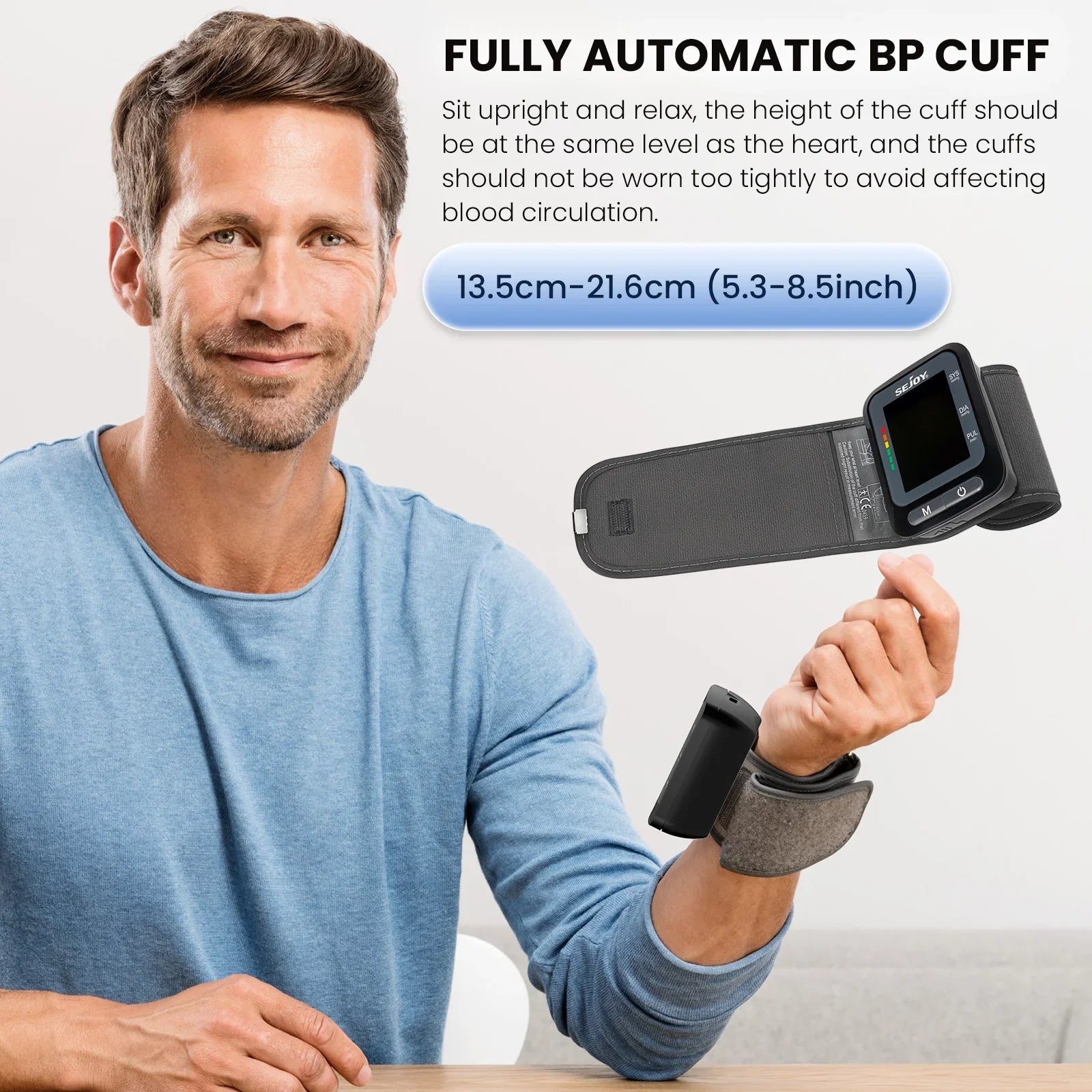 SEJOY Digital Blood Pressure Monitor for Wrist