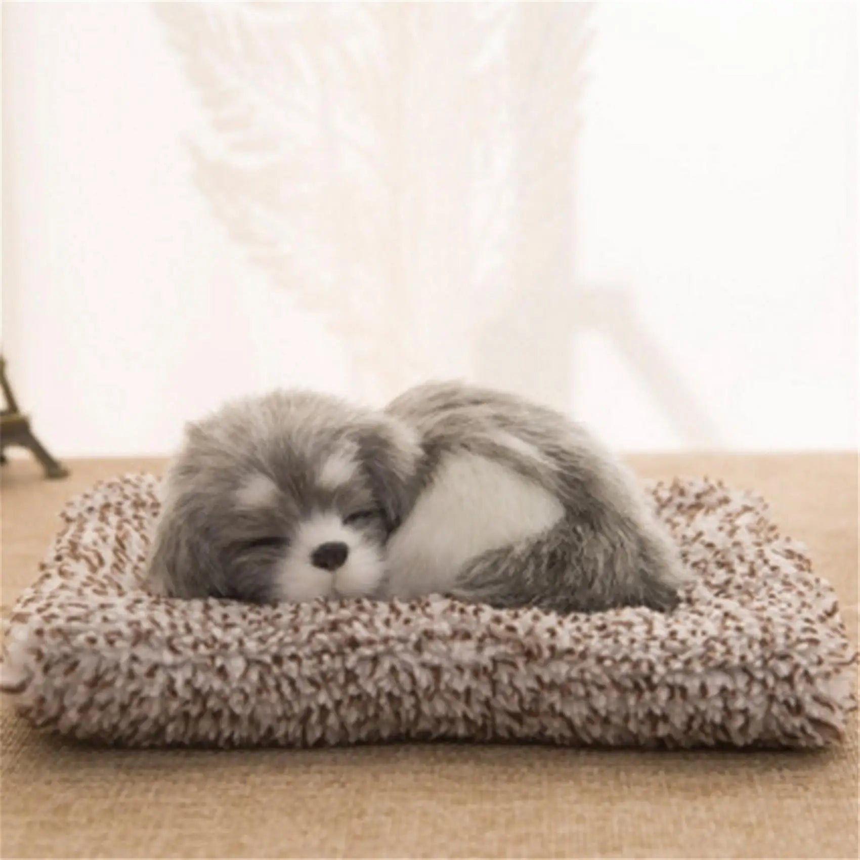 Kawaii Dog Ornaments Cute Lying on Mat Dogs Figurines Home Decor Modern Office Living Room Desk Decoration Crafts Accessories